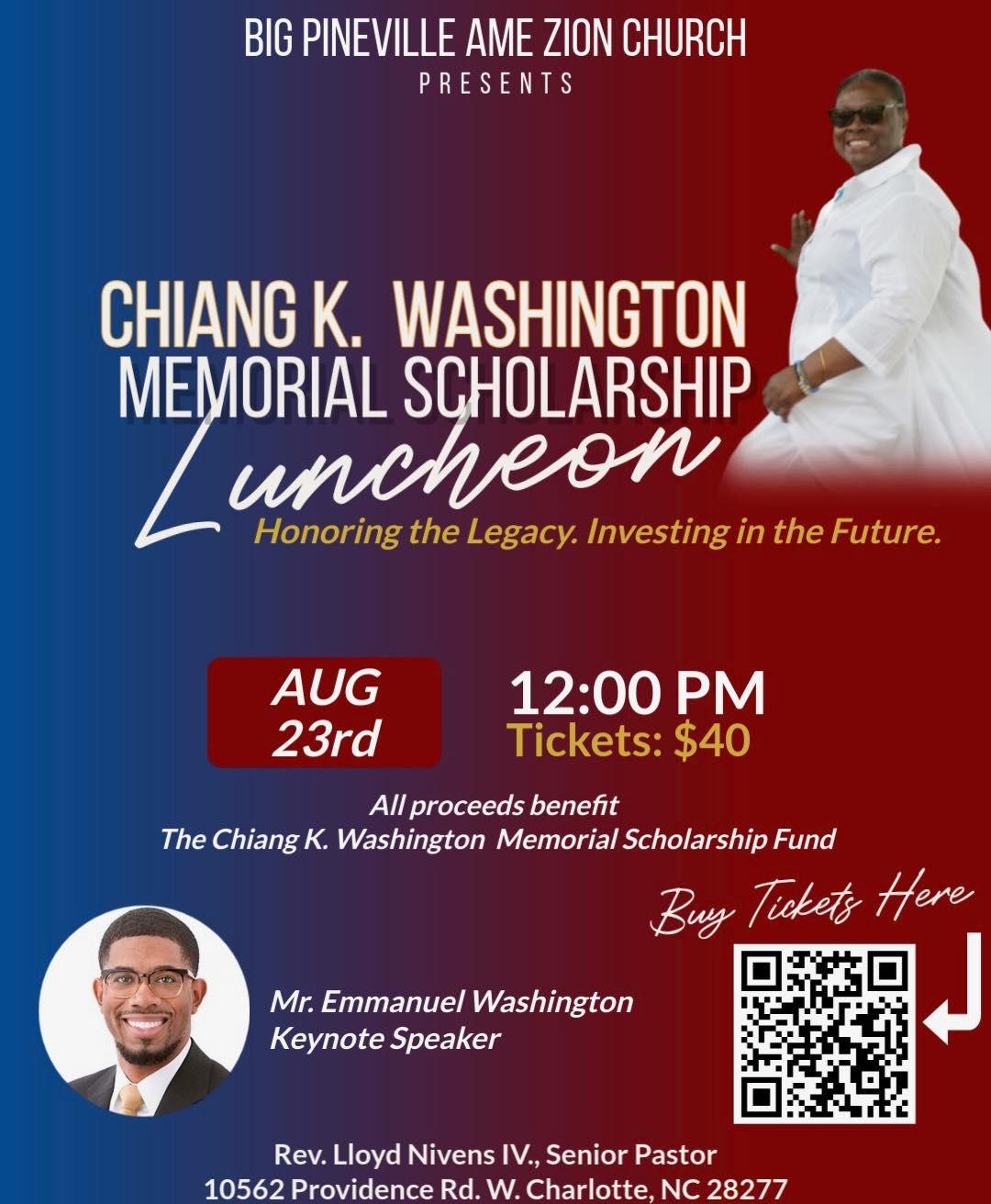 Chiang K. Washington Scholarship Luncheon