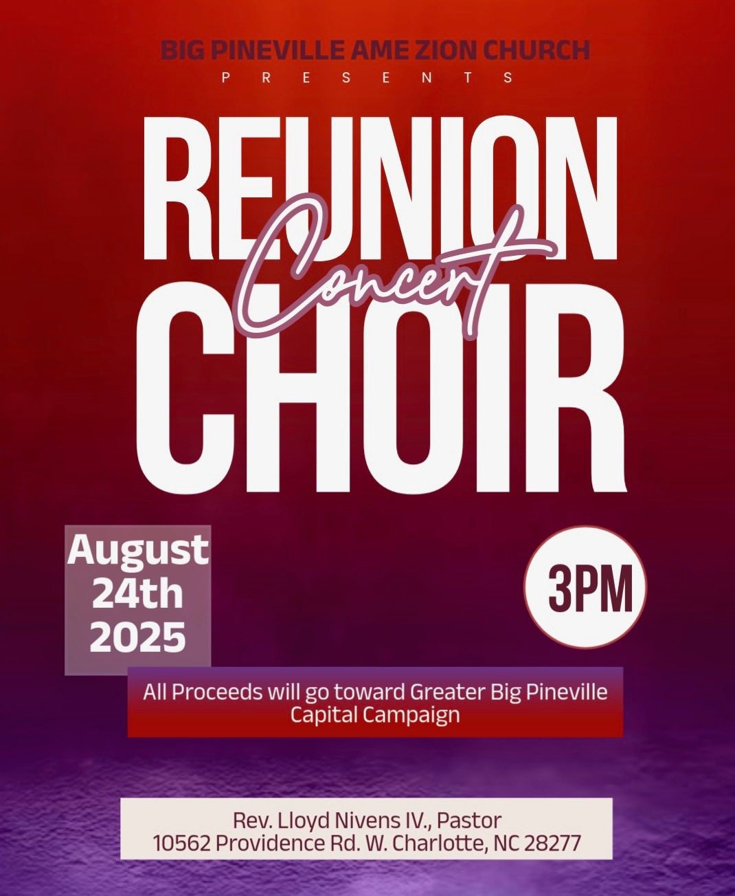 Reunion Choir Concert